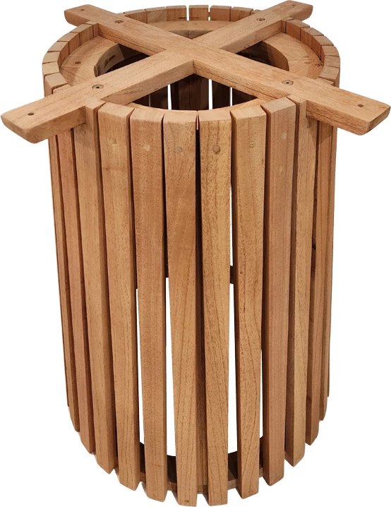 Bazë tavoline për përdorim të brendshëm, dru mindi natyral, D60x75cm