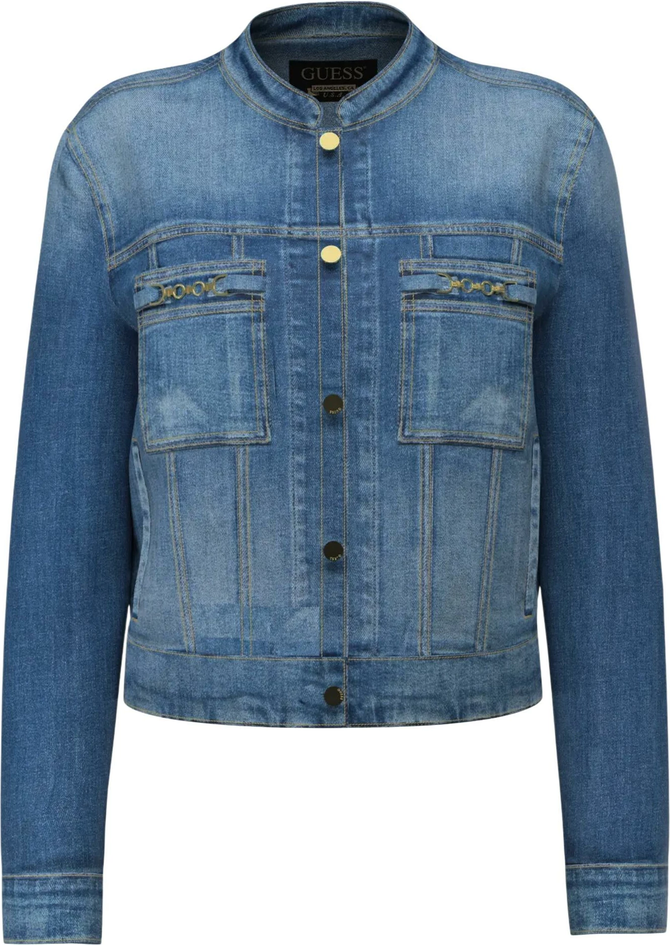 Jakne xhinsi Guess Ivy W6YN03 D1341 për femra, denim [Madhësia: M]