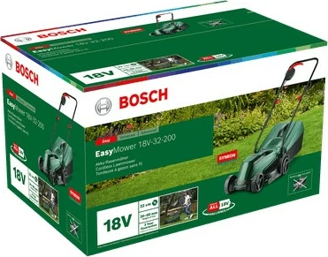 Kositës bari Bosch EasyMower 18V-32-200, me bateri 4Ah, gjerësi 32cm, i gjelbër