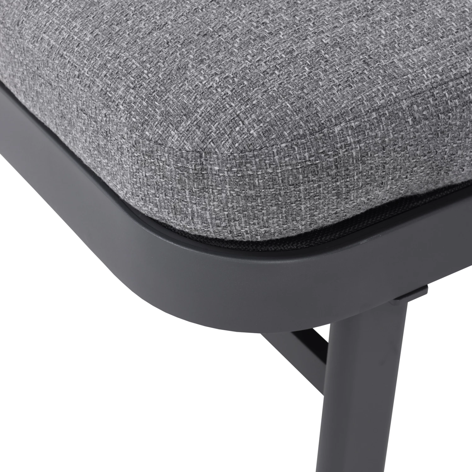 Shezlong alumini, seri Destiny, ngjyrë qymyr, ratan gri, Candeo