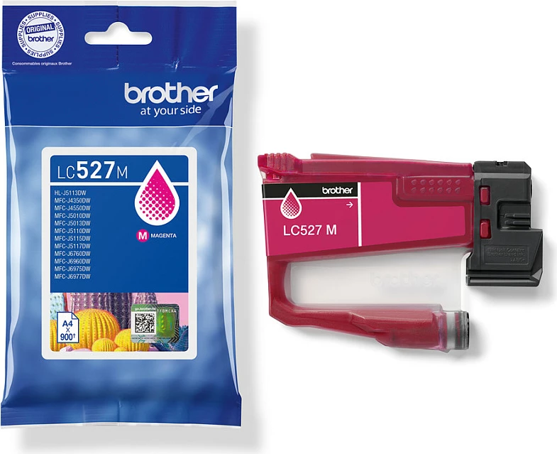 Kartrixh boje Brother LC527M, origjinale, pigment, 900 faqe, Magenta