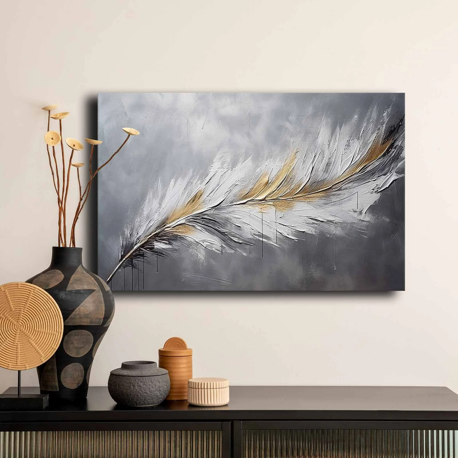Pikturë dekorative në kanavacë, shumëngjyrëshe, 45x70cm, Wallity 4570GSC-009