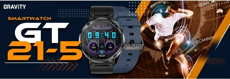 Smartwatch Gravity për meshkuj, navy blue