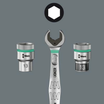 Set çelësa kombinues Wera Joker 11 copë, 8-19mm, çelik inox, mat, me kuti bartëse