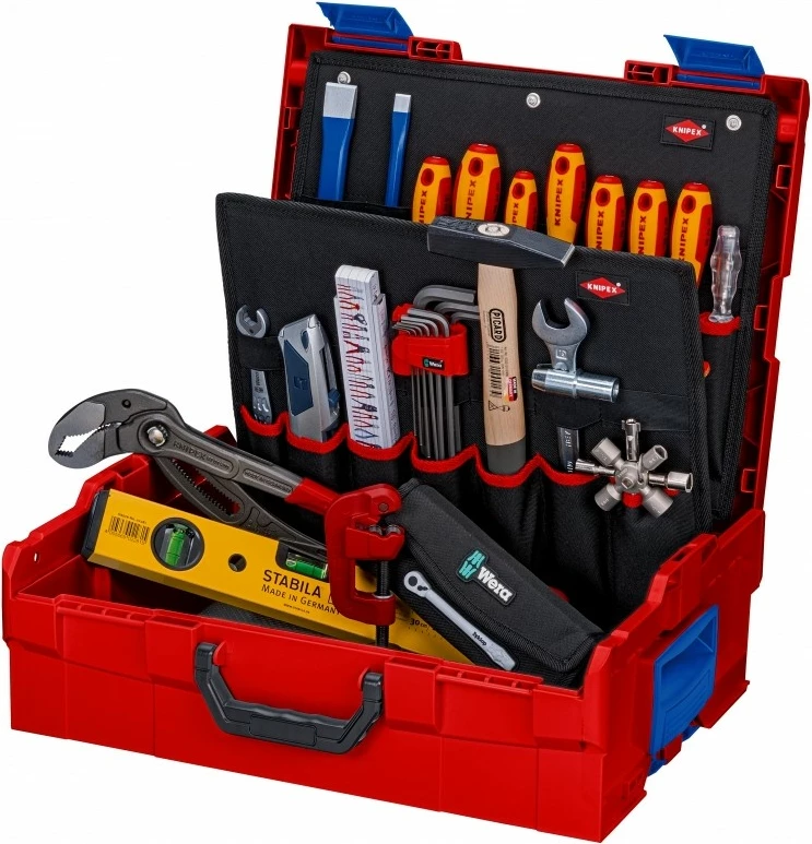 Kasë veglash Knipex 00 21 19 LB S, 52 vegla, e zezë/metalik/e kuqe/e verdhë