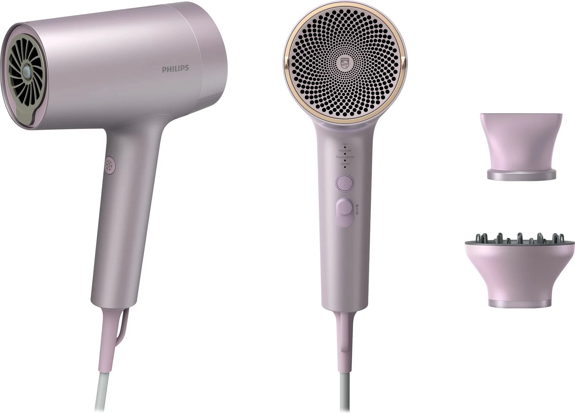Tharëse flokësh Philips 7000 Series BHD723/10, ThermoShield, 1800W, Lilac
