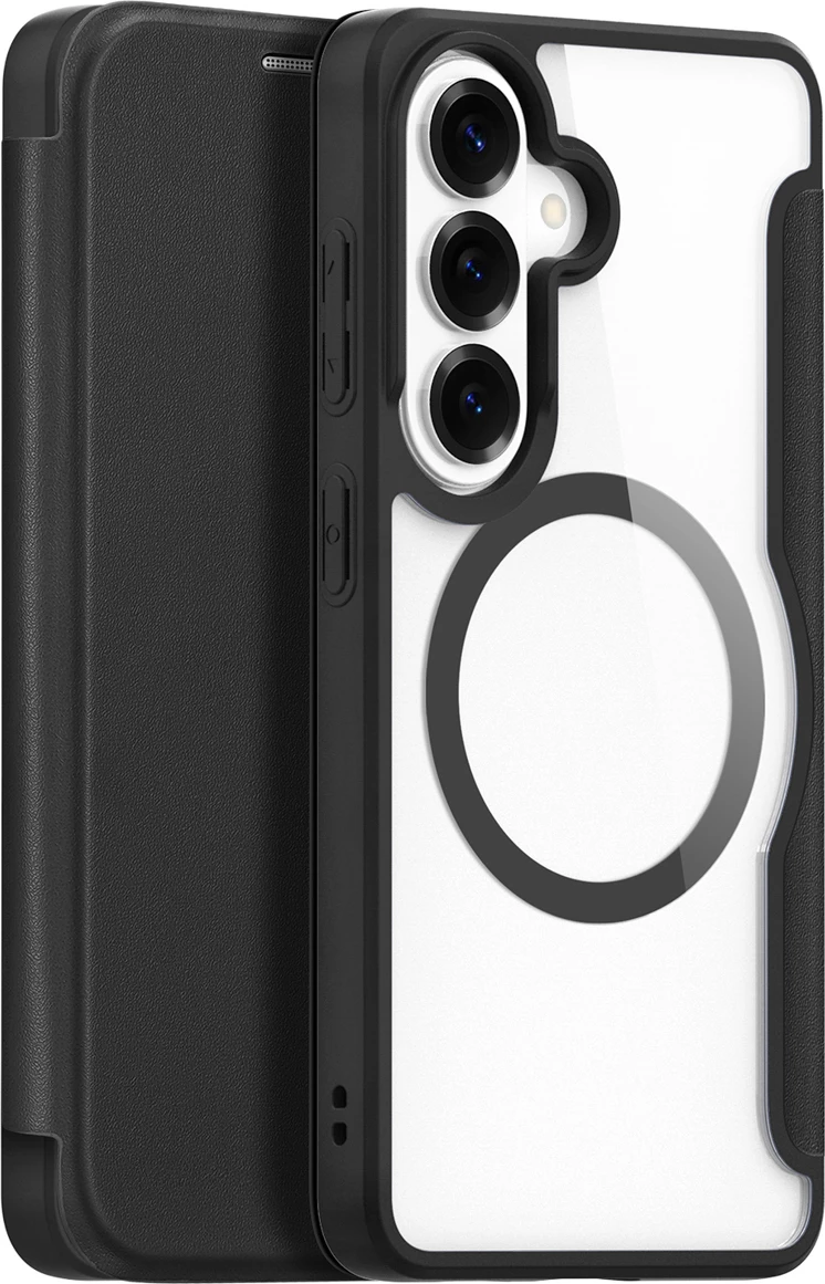 Mbështjellës Dux Ducis Skin X Pro për Samsung Galaxy S26, me MagSafe & portofol, i zi