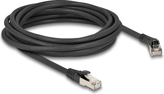 Kabllo rrjeti DeLOCK RJ45 Cat8.1, 5 m, 40 Gbps, konektor 45°, e zezë