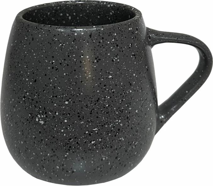 Filxhan Stone Dark, gur qeramike, ngjyrë gri e errët, e zezë, e bardhë, 7x7x9cm