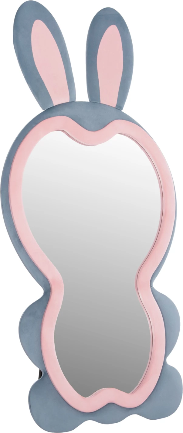 Pasqyrë për fëmijë në formë lepuri, MDF, ngjyrë rozë dhe kaltër, FH4489.02, 80x162H cm