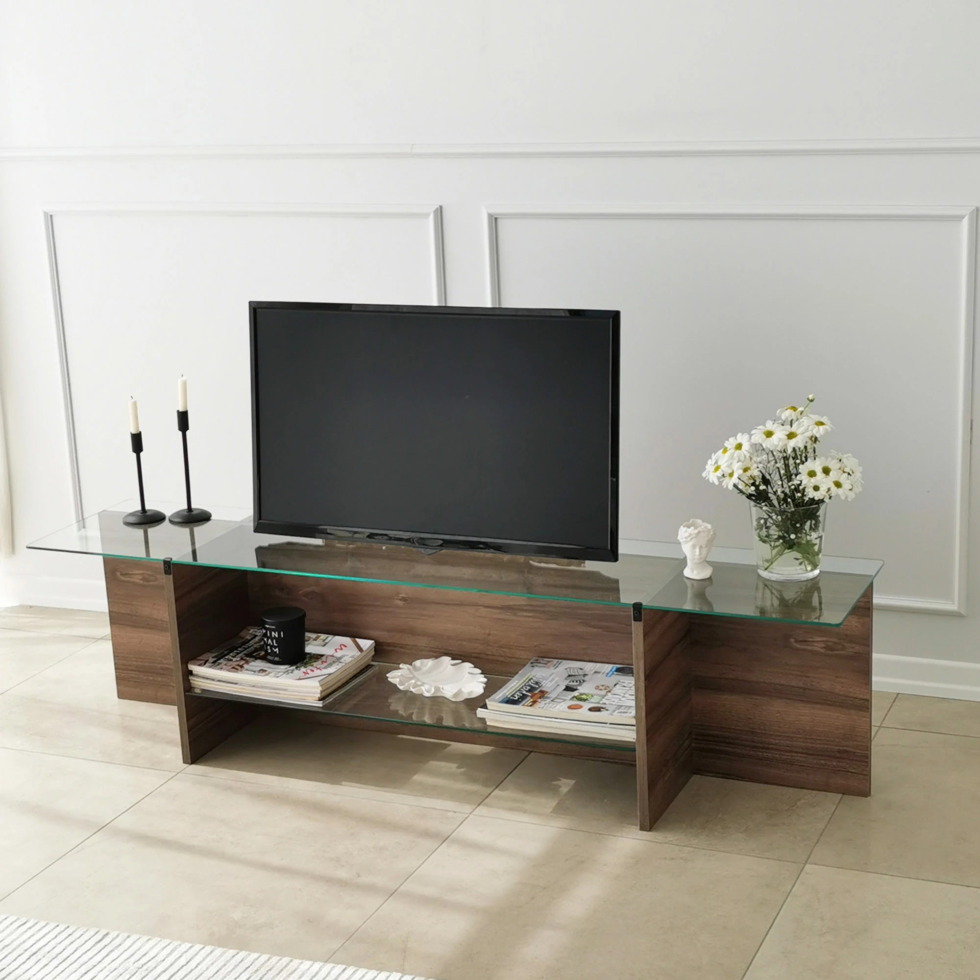 Komodë TV Hanah Home, Escape, ngjyrë arre