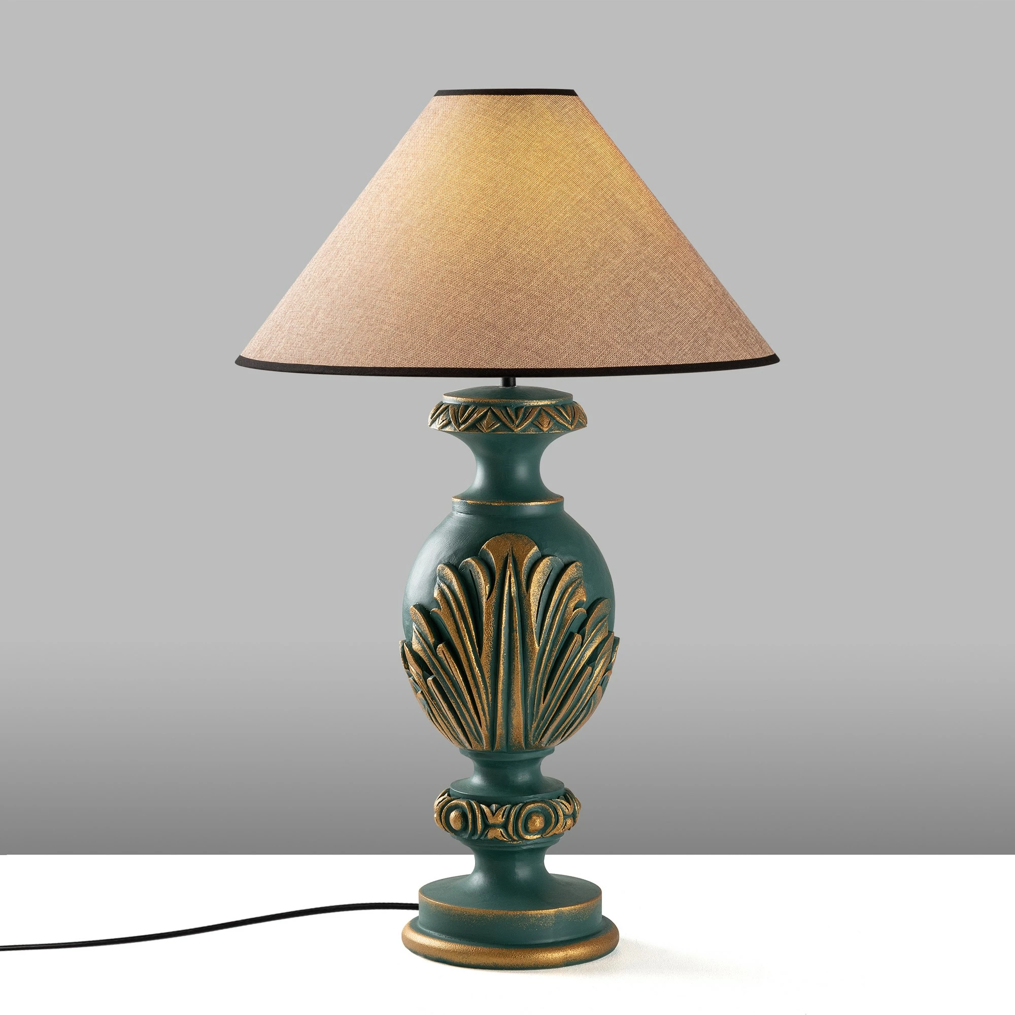 Llambë tavoline Opviq, ELEGANZE-5314, jeshile dhe kafe e çelët