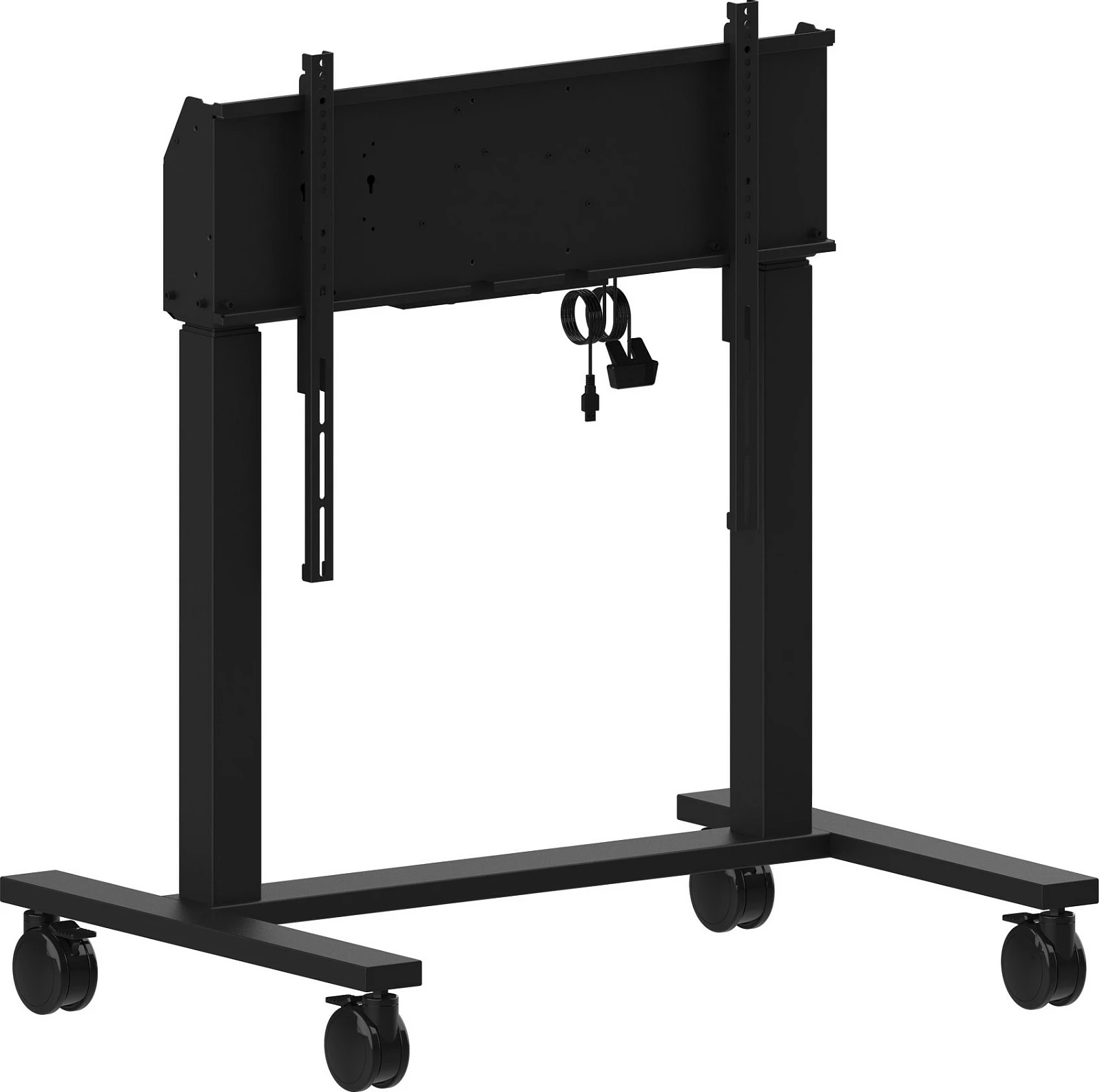 Stativ dyshemeje me rrota iiyama Rollwagen, VESA 800x600, rregullim elektrik lartësie 850-1800mm, 55"-105", 120kg, i zi