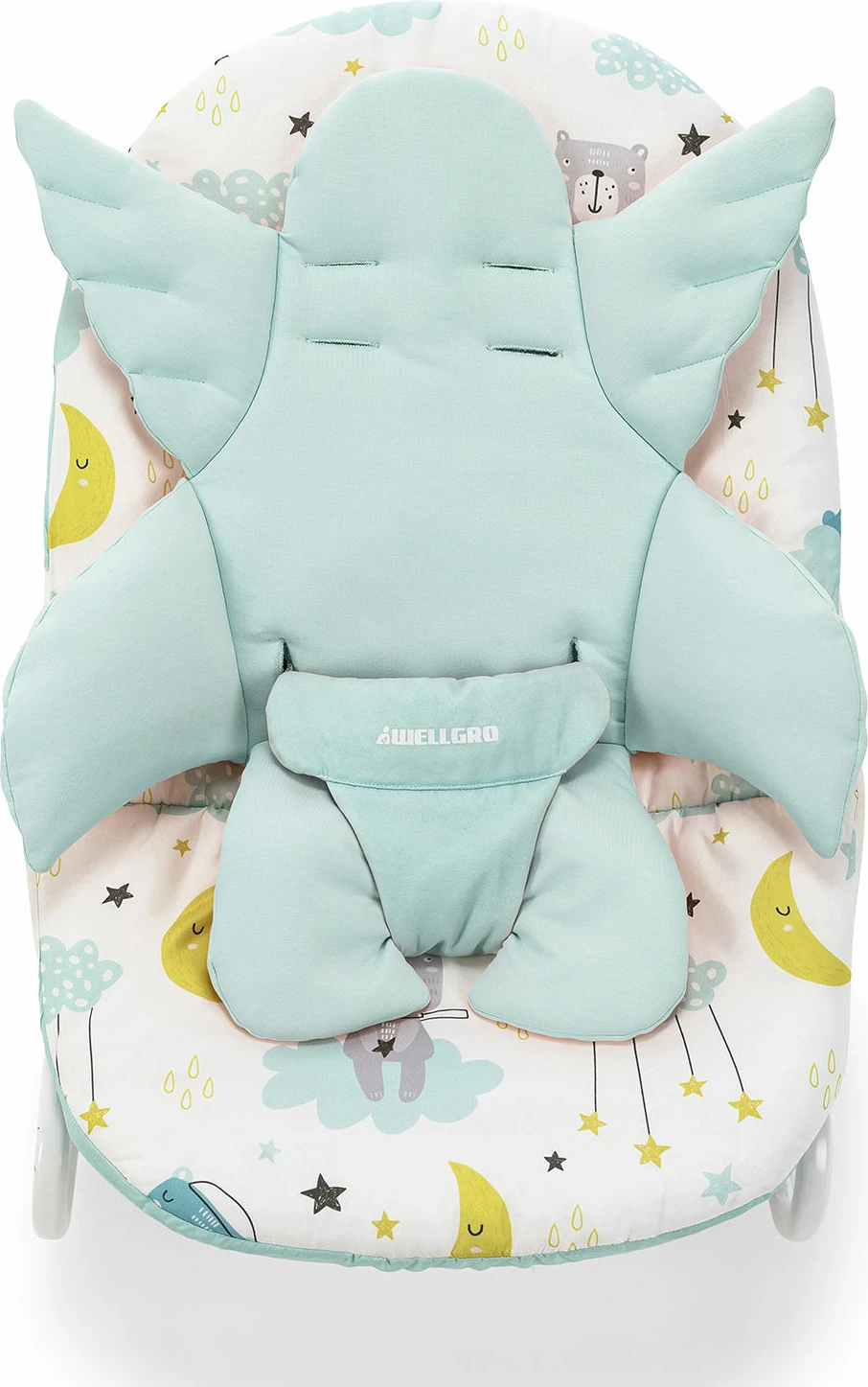 Jastëk për fëmijë me krahë engjëlli, ngjyrë mente, Evila Originals