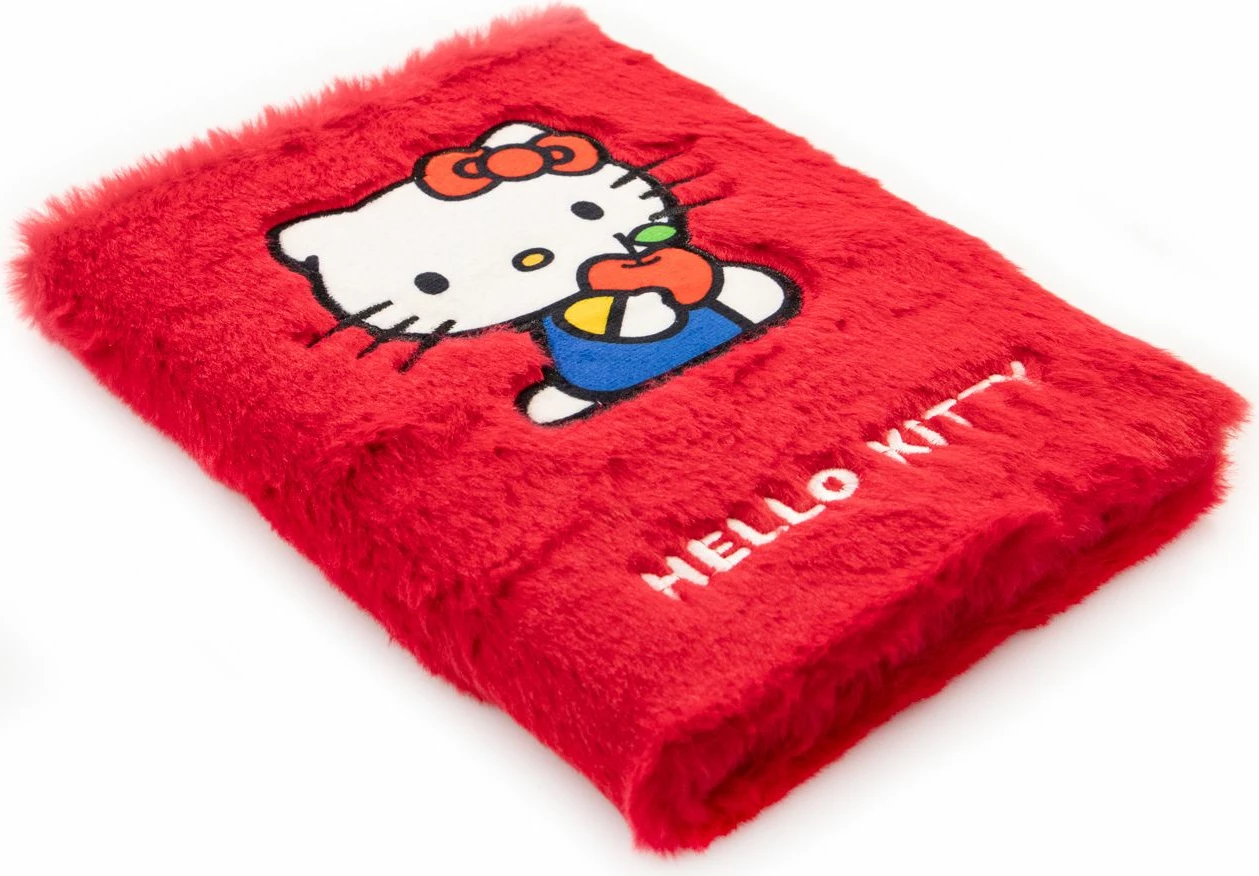 Bllok shënimesh Pyramid Hello Kitty A5, kapak i fortë plush, e kuqe