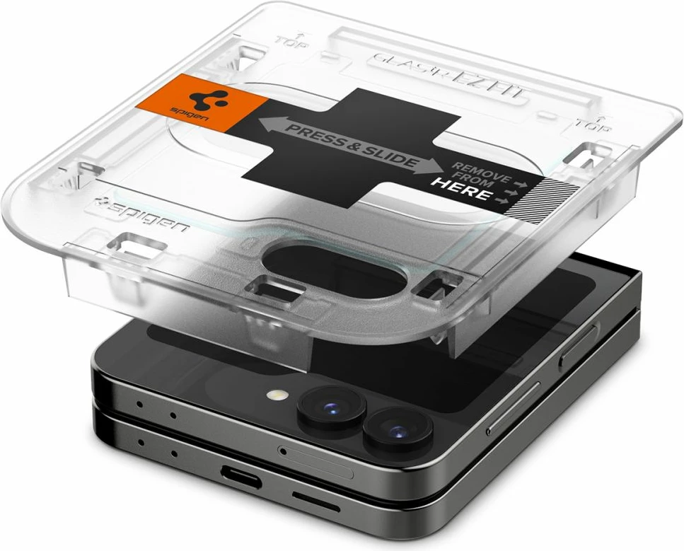 Xham i temperuar Spigen Glas.tR EZ Fit për Samsung Galaxy Z Flip 6, 2 copë