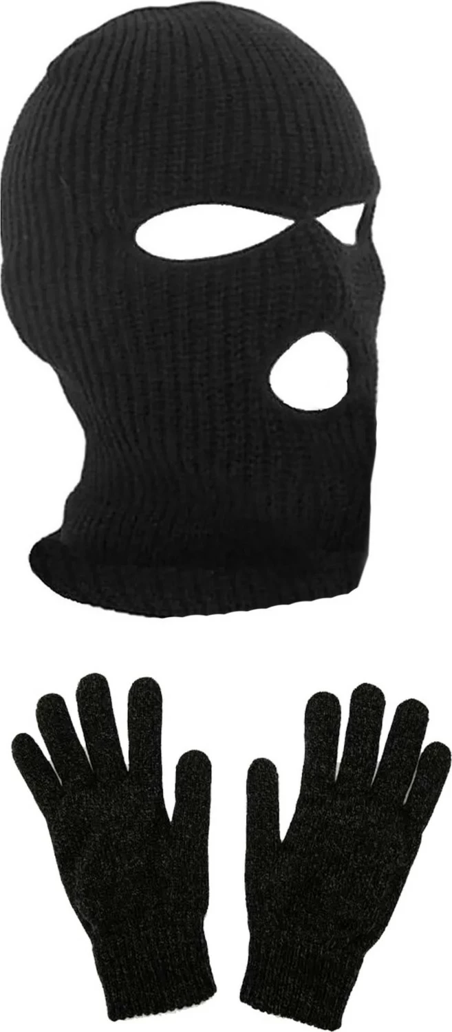 Set maskë dhe doreza Belifanti Collection për meshkuj, të zeza