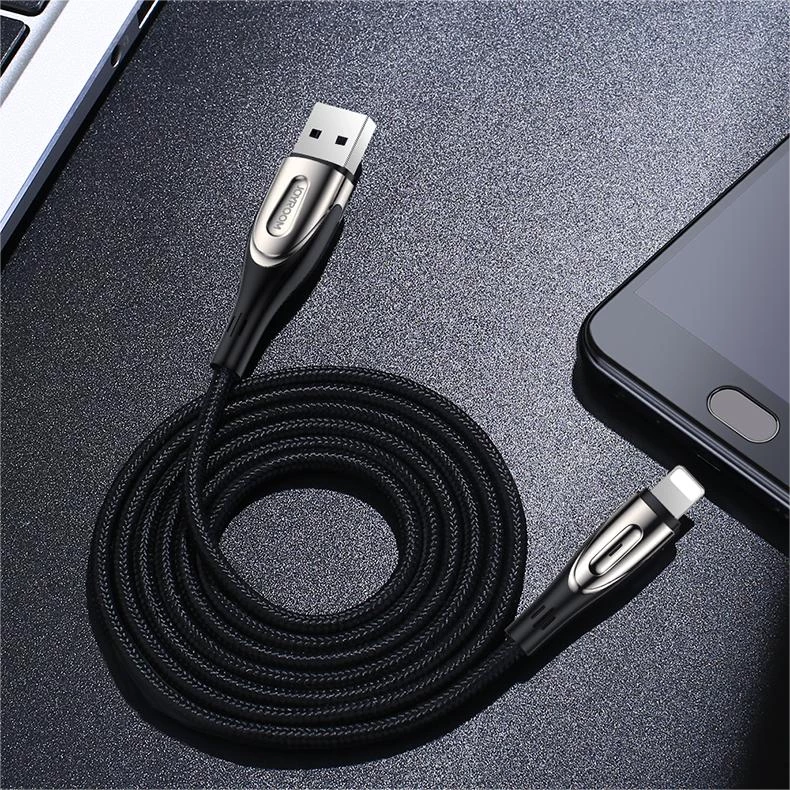 Kabllo Joyroom Sharp Series S-M411, USB-A në Lightning, 1.2m, 3A, e zezë
