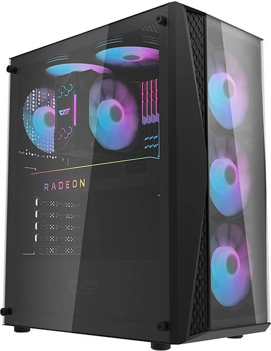 Kasë Darkflash DK352 Plus me 4 ventilatorë ARGB, Middle Tower, ATX, E zezë