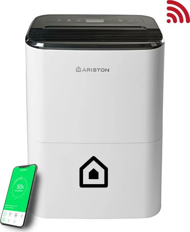 Dehumidifikues ajri Ariston Deos 21S Net 21L/24h WiFi 3L 52m², i bardhë