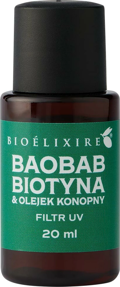 Serum për flokë BIOELIXIRE Silicone Hair Serum Baobab + Biotin & Hemp Oil për femra, 20ml