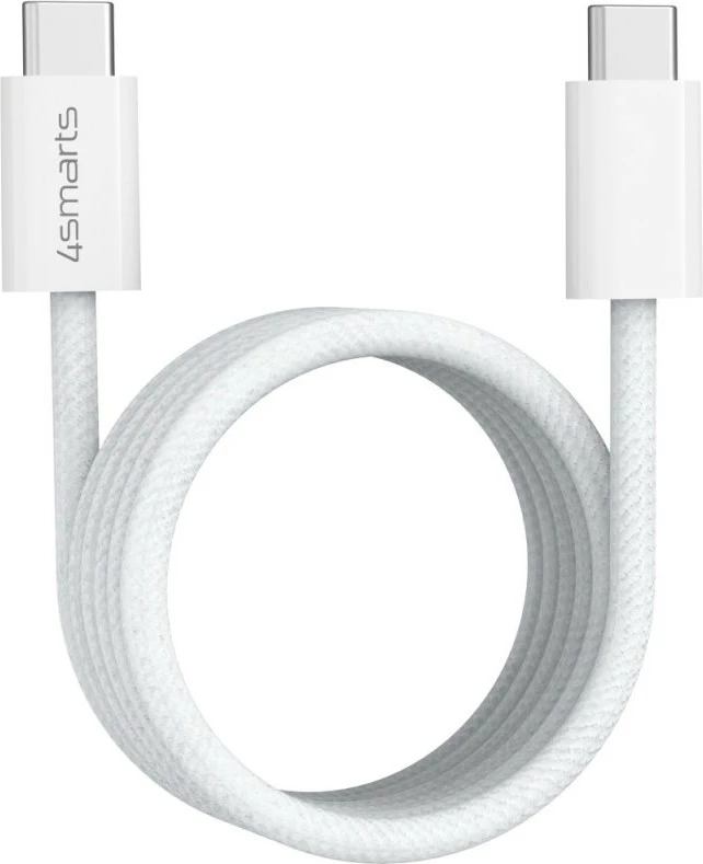 Kabëll USB C 4smarts 1.5m, 100W, magnetik, i bardhë
