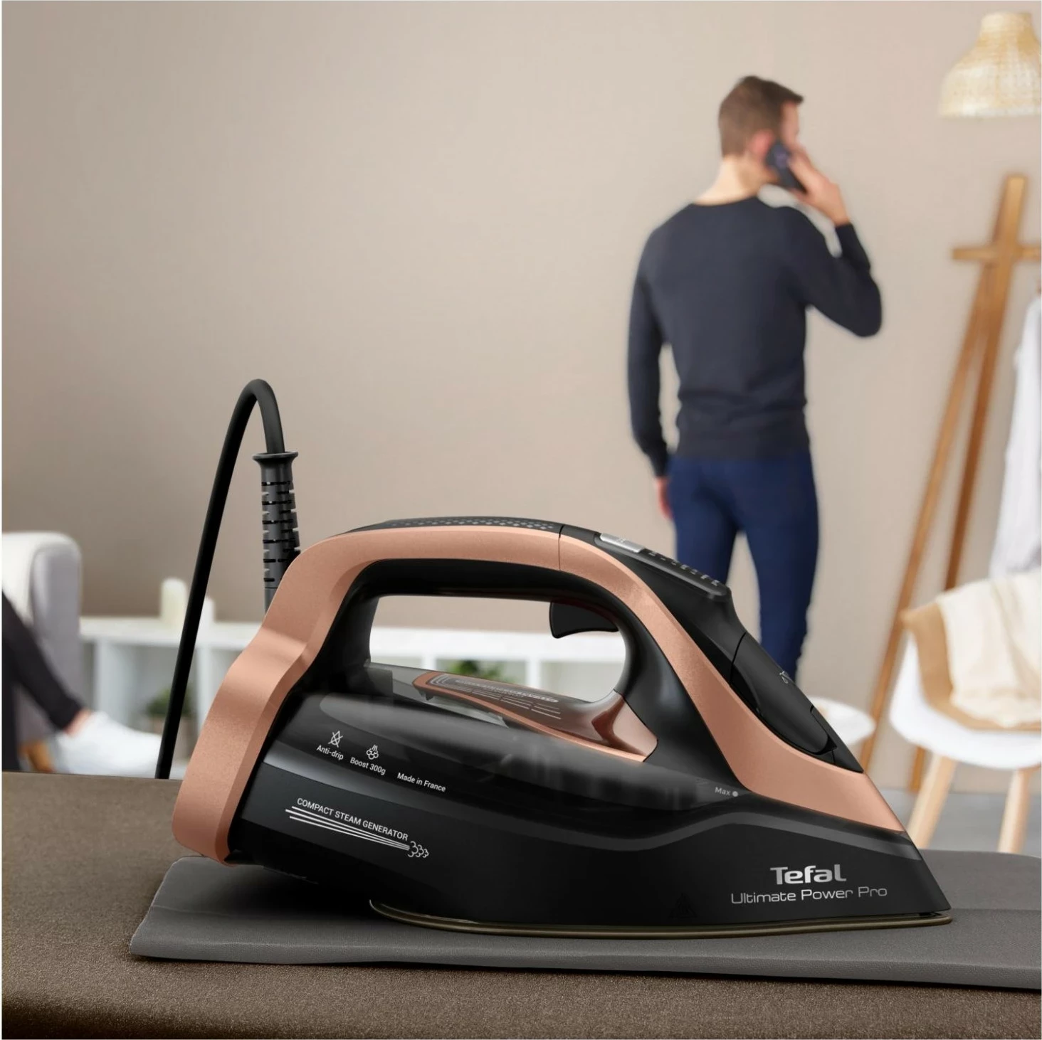Hekur me avull Tefal Ultimate Power Pro FV9E50E0, 3200W, i zi
