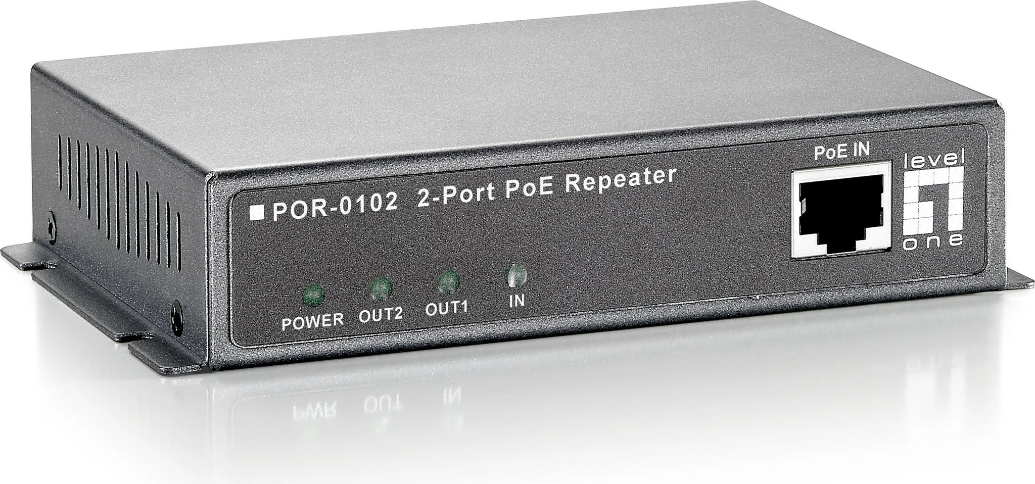 Repeater rrjeti LevelOne POR-0102, 2 porte, PoE, i zi