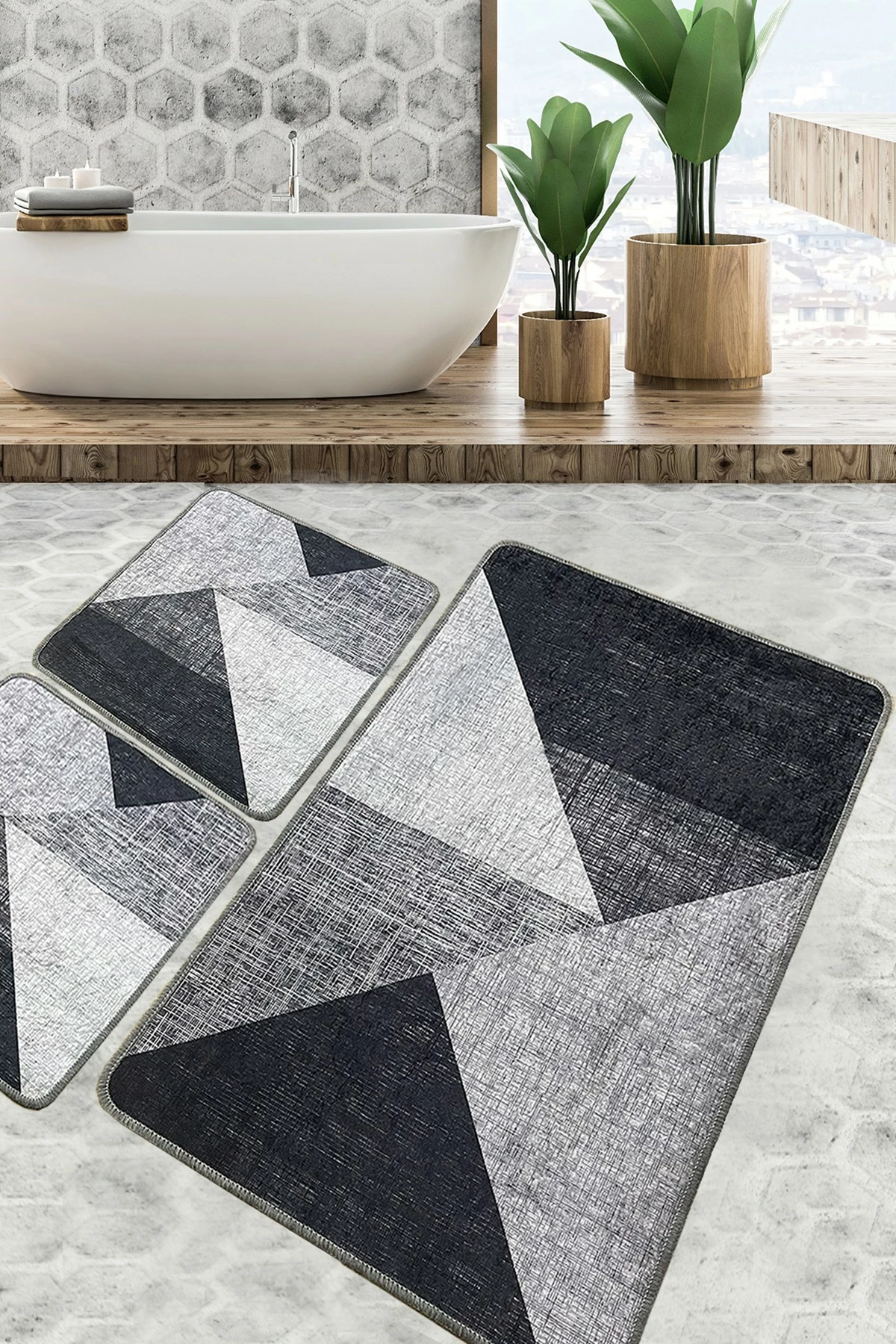 Set tapetash për banjo (3 copë), Mijölnir, Phell v2, ngjyrë gri