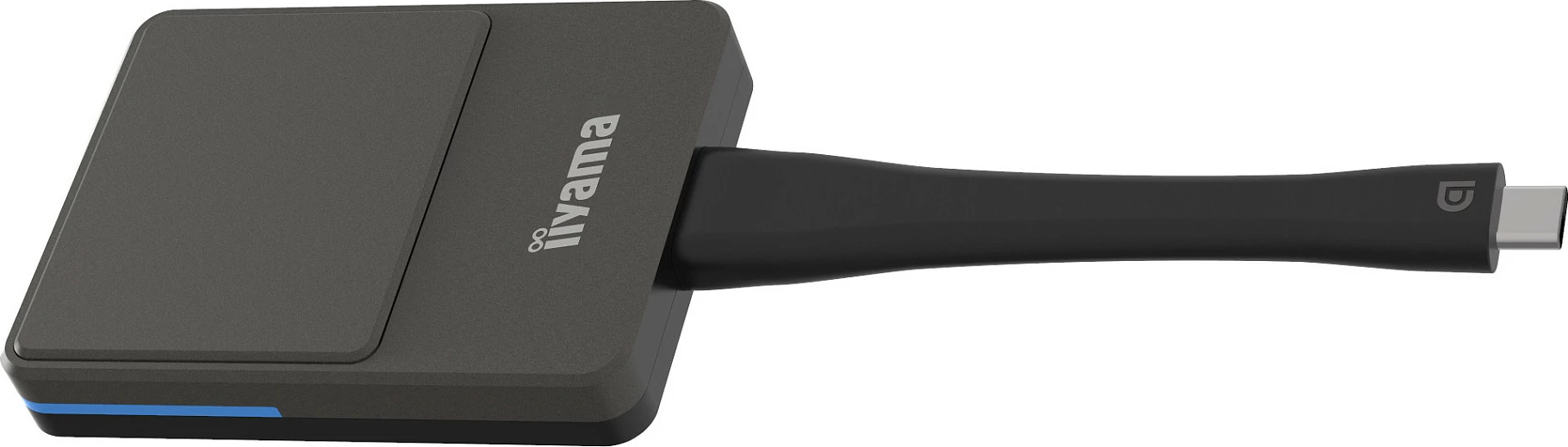 Dongle prezantimi iiyama USB-C, 4K Ultra HD, Wi‑Fi 5 GHz, i zi/argjendtë