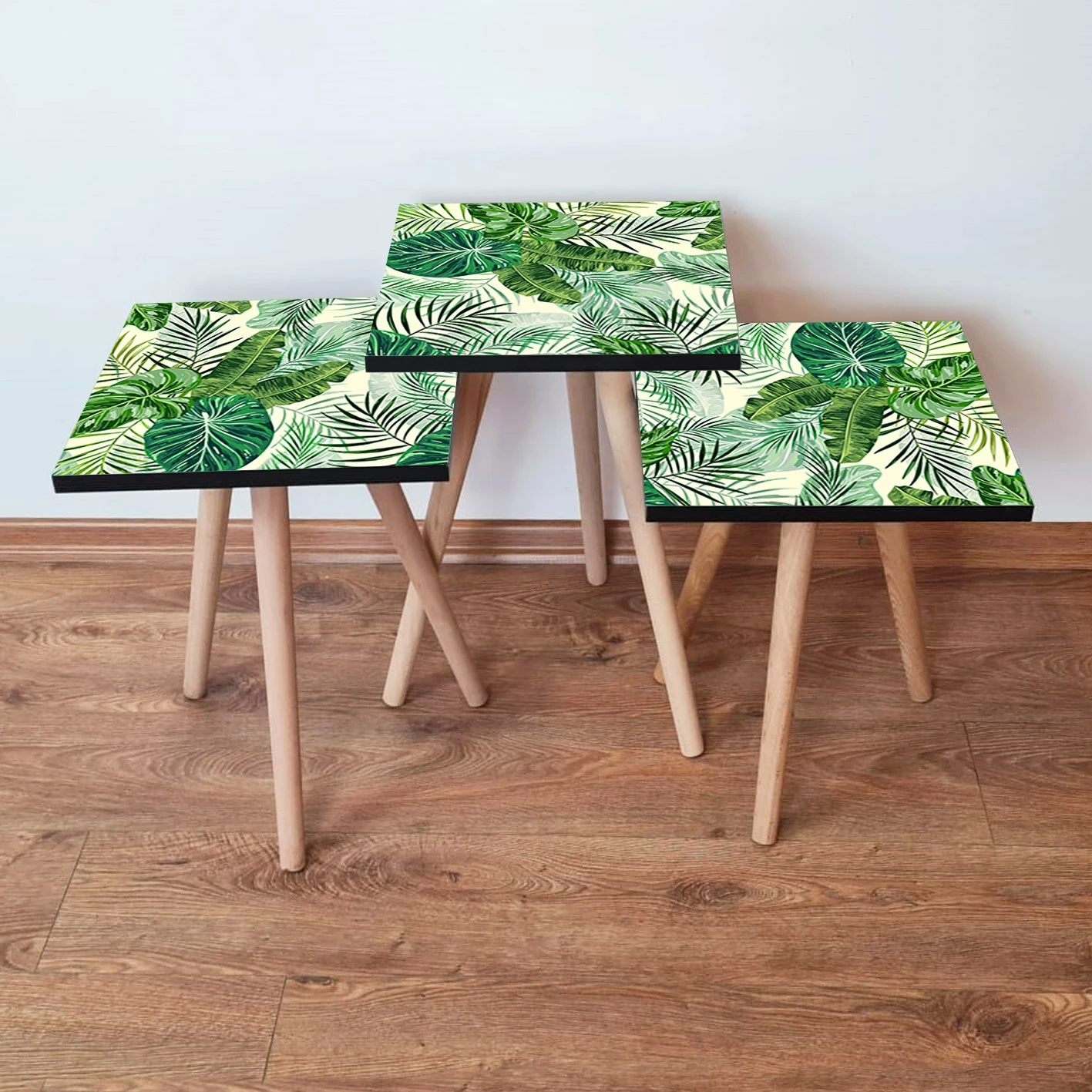 Set tavolinash ndihmëse, 3 copë, Skye Decor, jeshile, 3Shp98