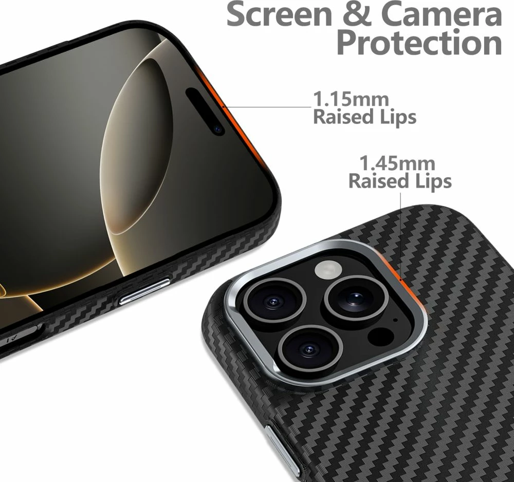 Mbështjellës Tech-Protect Ion Carbon MagSafe për iPhone 16e, Gri 5