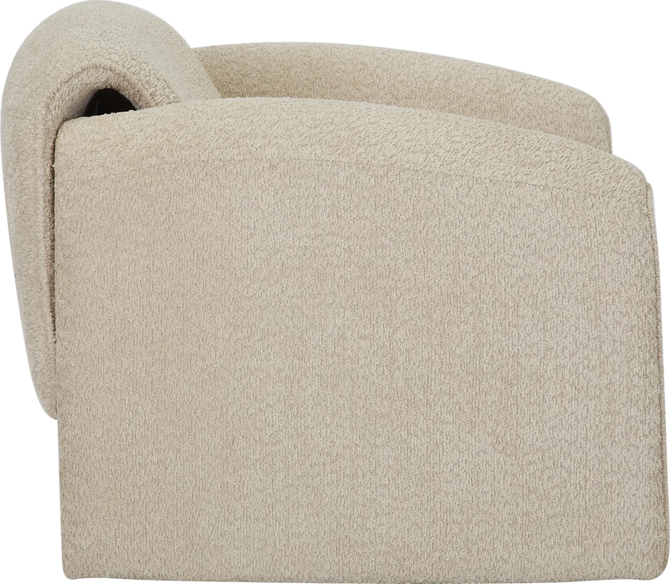 Fotel TREK, pëlhurë boucle, kornizë metali, 100x83x66H cm