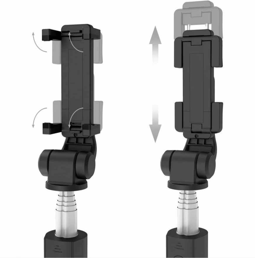 Selfie stick me tripod Tech-Protect L01S, Bluetooth, për smartphone, 70cm, Zi