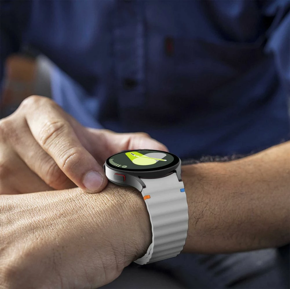 Rrip silikoni për smartwatch Tech-Protect për Samsung Galaxy Watch 4/5/5 Pro/6/7/FE, Bezhe