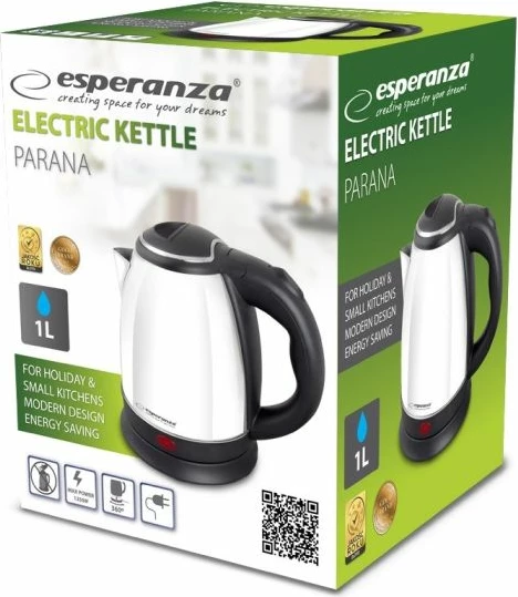 Çajnik elektrik Esperanza Parana EKK128W, i bardhë