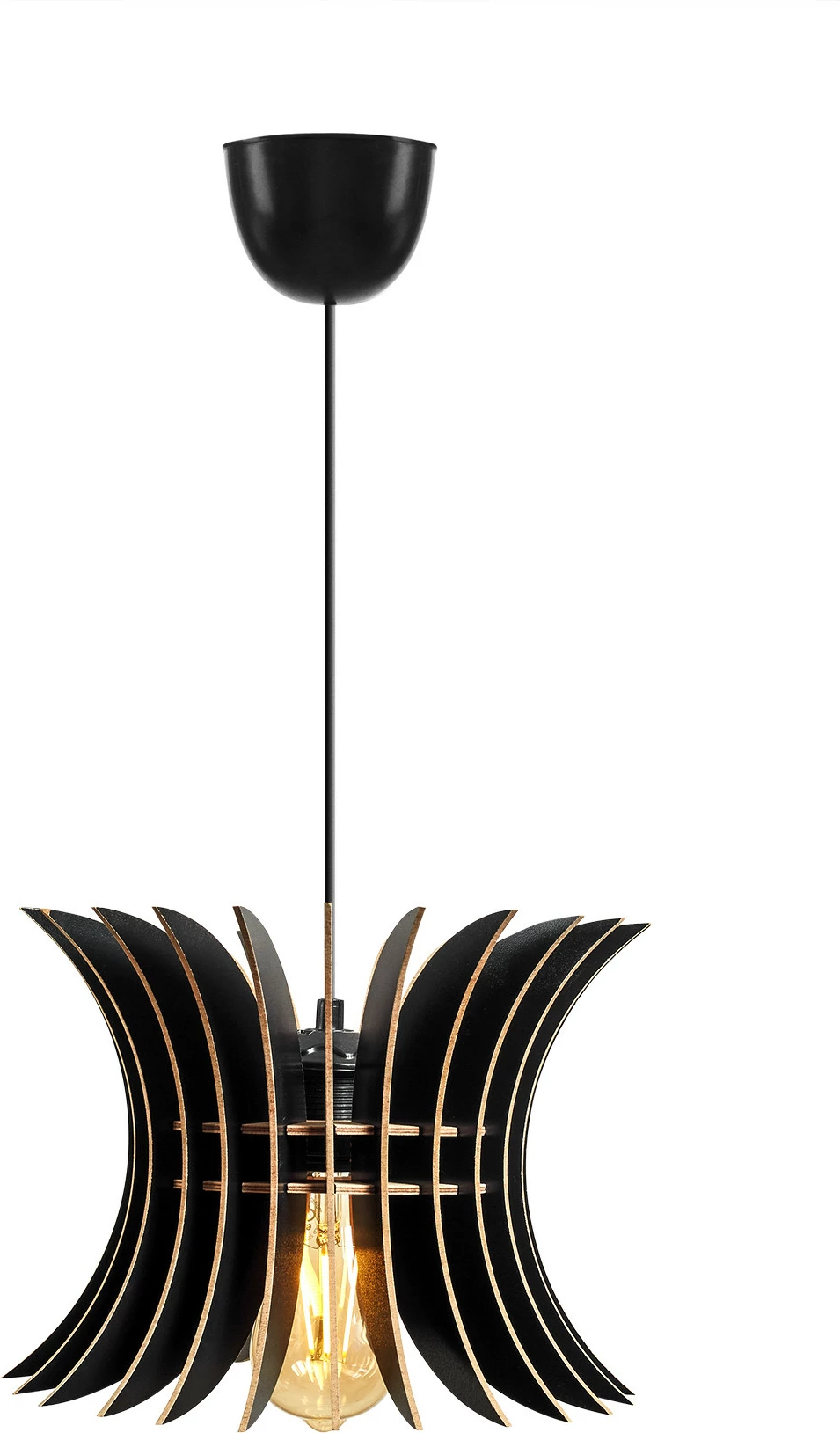 Llambë tavani dizajn special, ngjyrë e zezë, 2 copë, Opviq 149