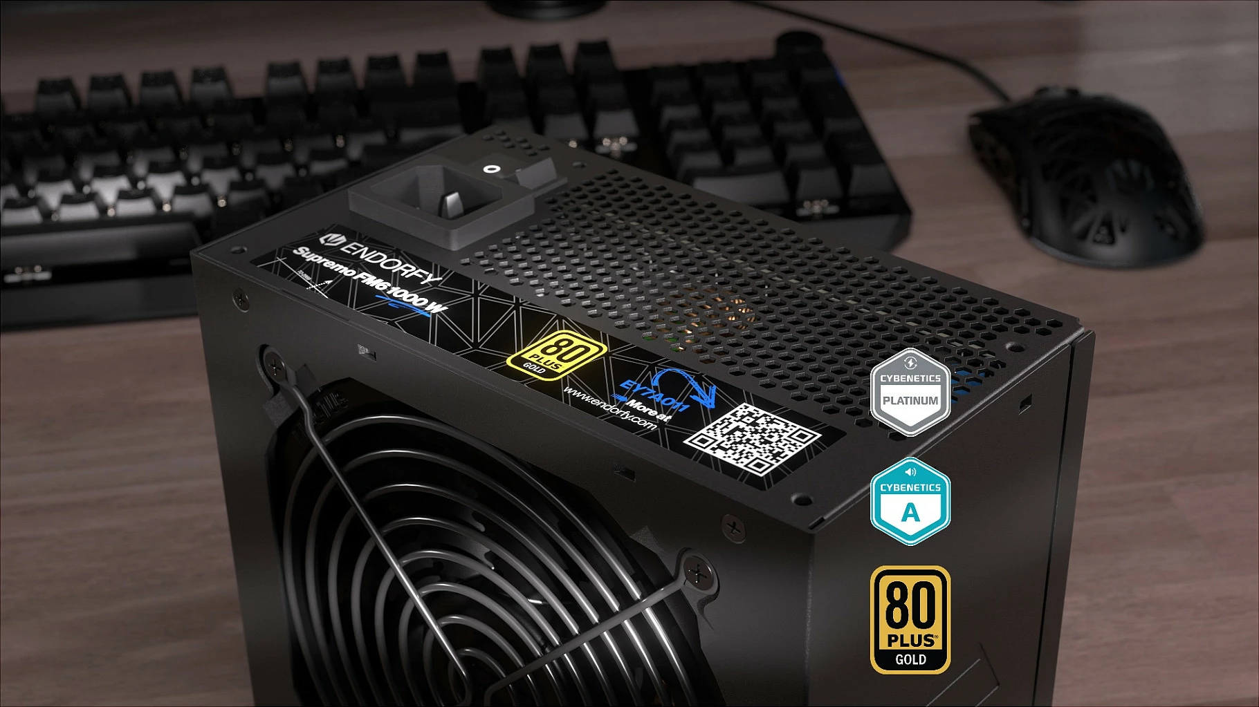 Furnizues rryme Endorfy Supremo FM6 1000W, 80 PLUS Gold, fully-modular, ATX 3.1, i zi