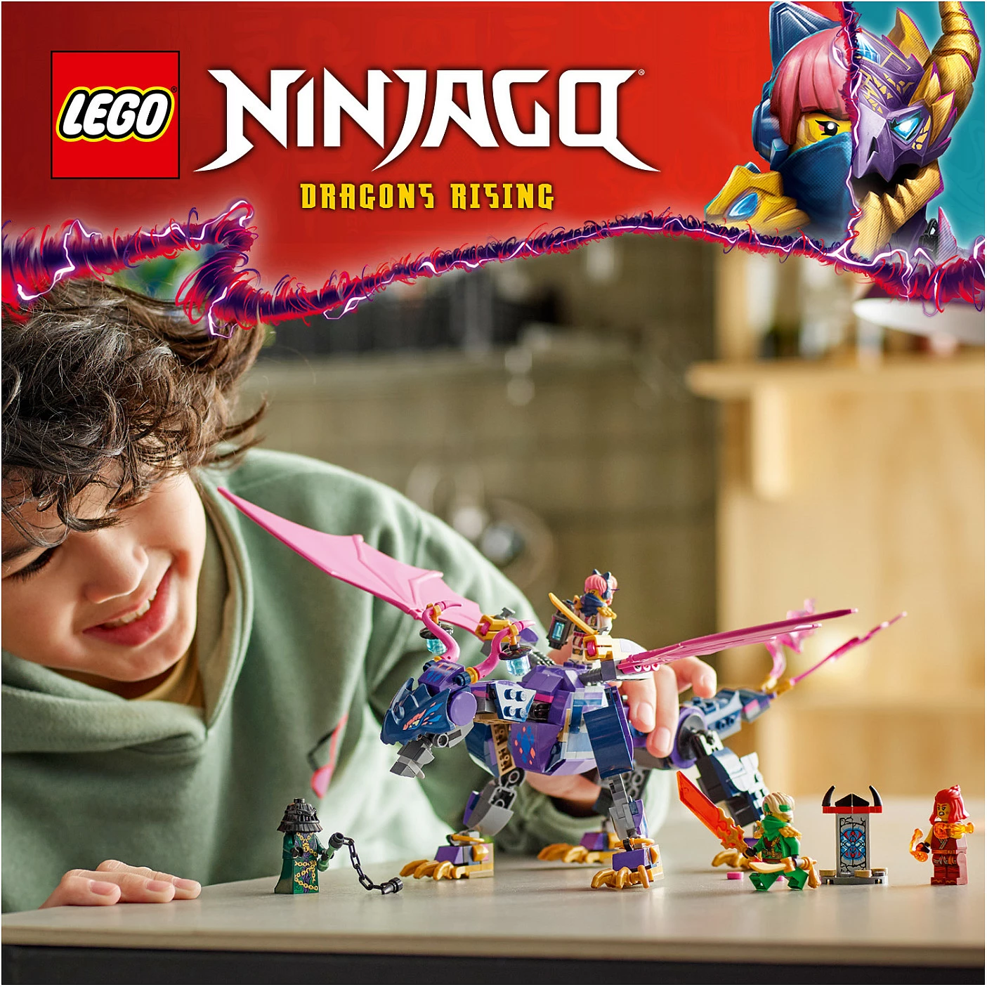 Set ndërtimi LEGO NINJAGO 71842 Rontu Master Dragon, 381 copë, 7+, shumëngjyrësh