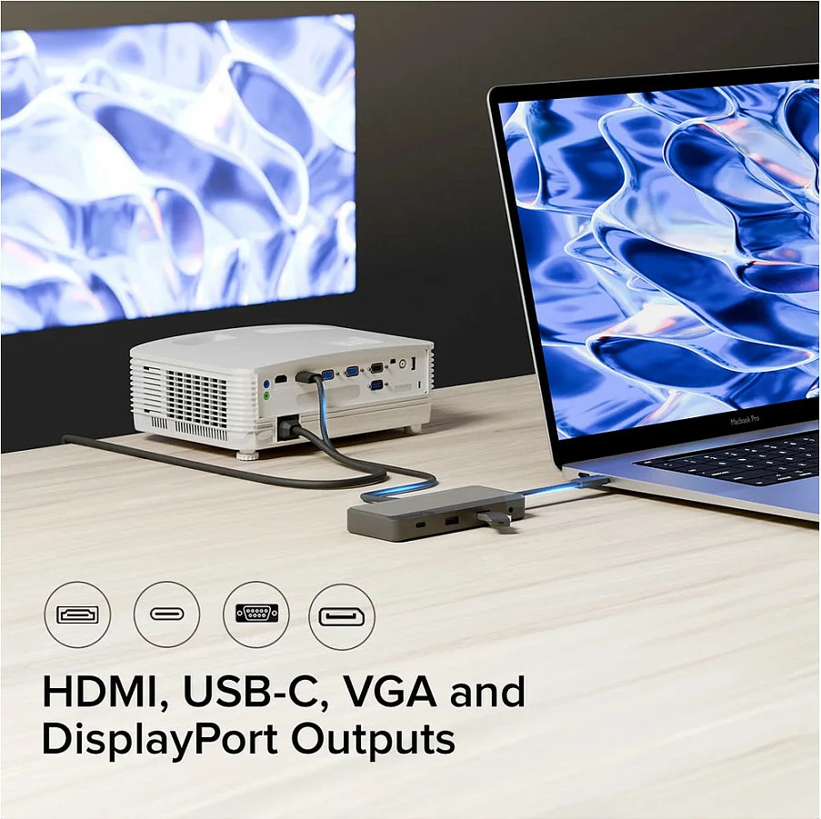 Dock USB-C ALOGIC Pro Nexus, 4K, HDMI/DP/VGA, LAN, 100W PD, gri