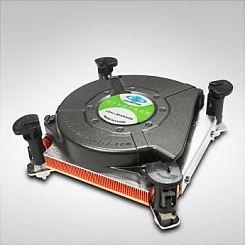 Ftohës CPU Inter-Tech K-2 1HE aktiv, low-profile, zi/metal