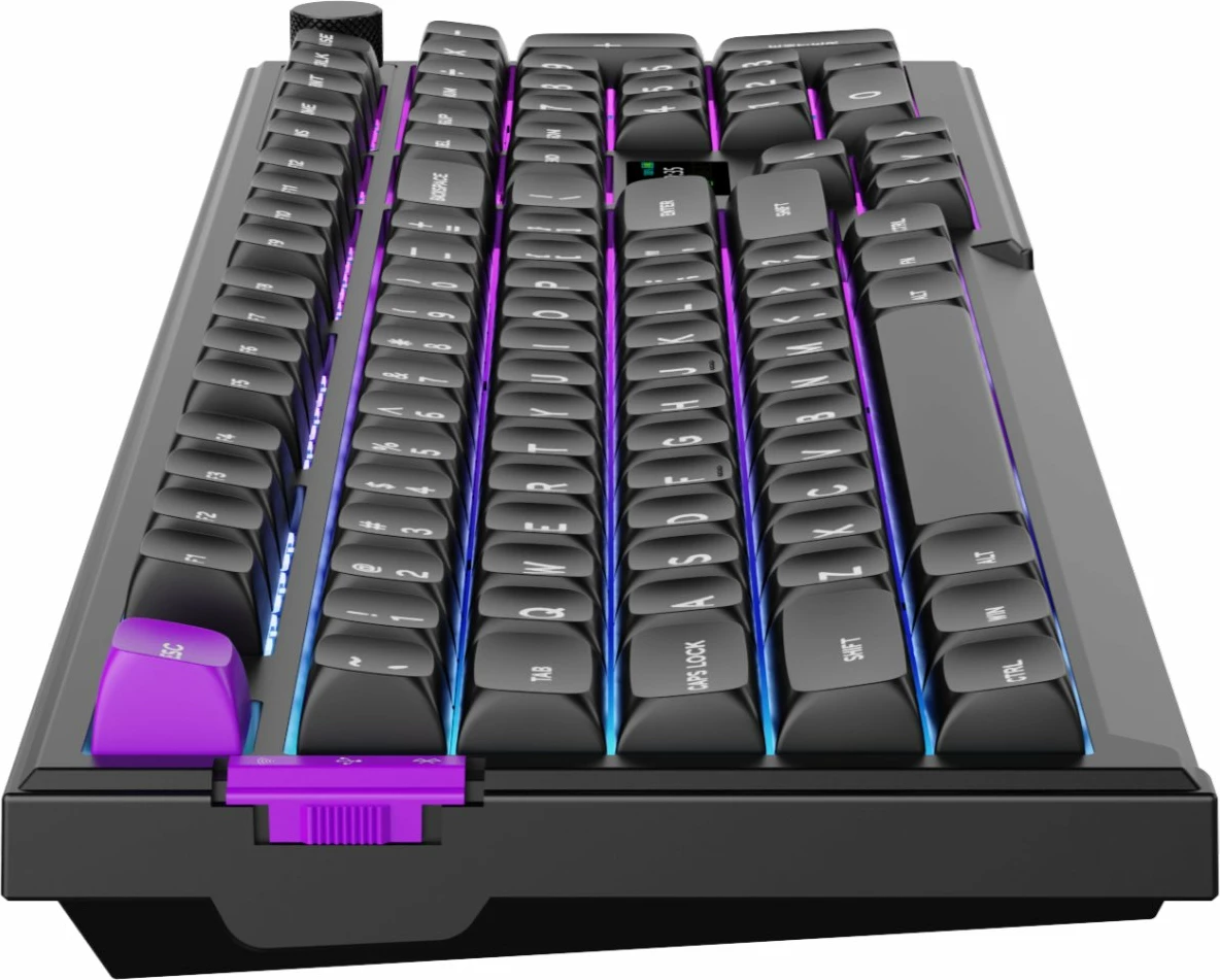 Tastierë mekanike PREYON Silent Claw PSCR105B, Gateron Red Pro, 100% full-size (US), RGB, 2.4GHz/Bluetooth/USB, e zezë