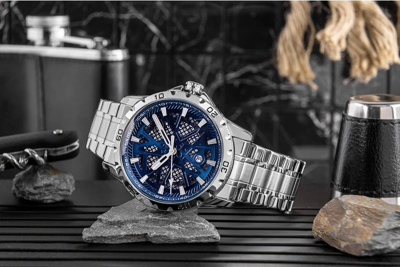 Orë dore për meshkuj Skmei, e zezë