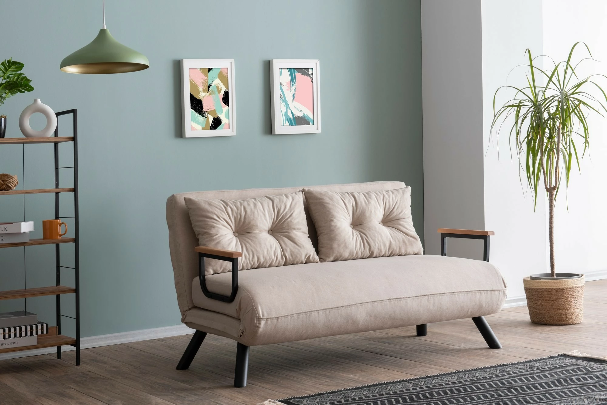 Divan-krevat dy ulës, Atelier del Sofa, Sando v2, krem