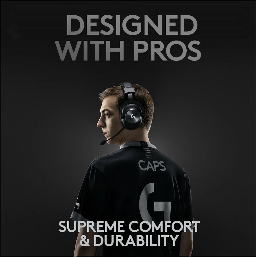 Kufje gaming Logitech G PRO X Wireless LIGHTSPEED, pa tel, 20 - 20000 Hz, e zezë