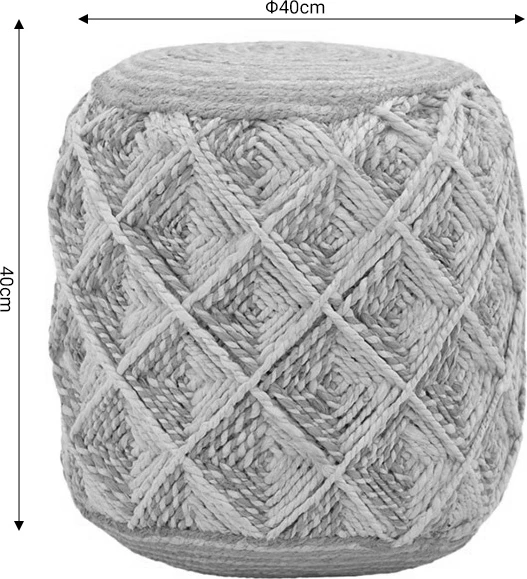 Stool Yton, bezhë, 100% jute, 40x40x40cm