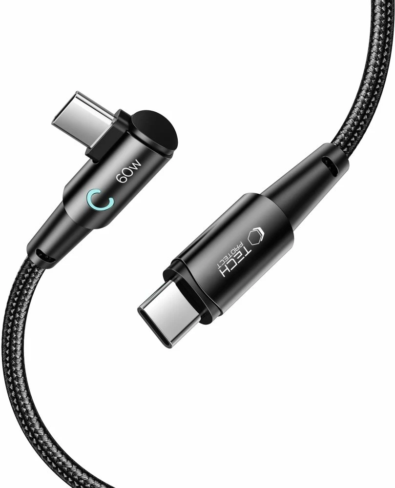 Kabllo USB-C në USB-C Tech-Protect UltraBoost L, 2m, 60W, Gri