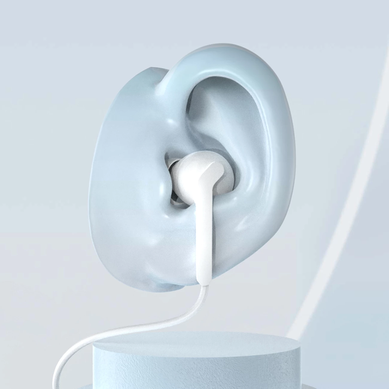 Kufje në vesh me kabllo USB-C, Dudao, X3C+, 1.2 m, kontroll në kabllo, të bardha