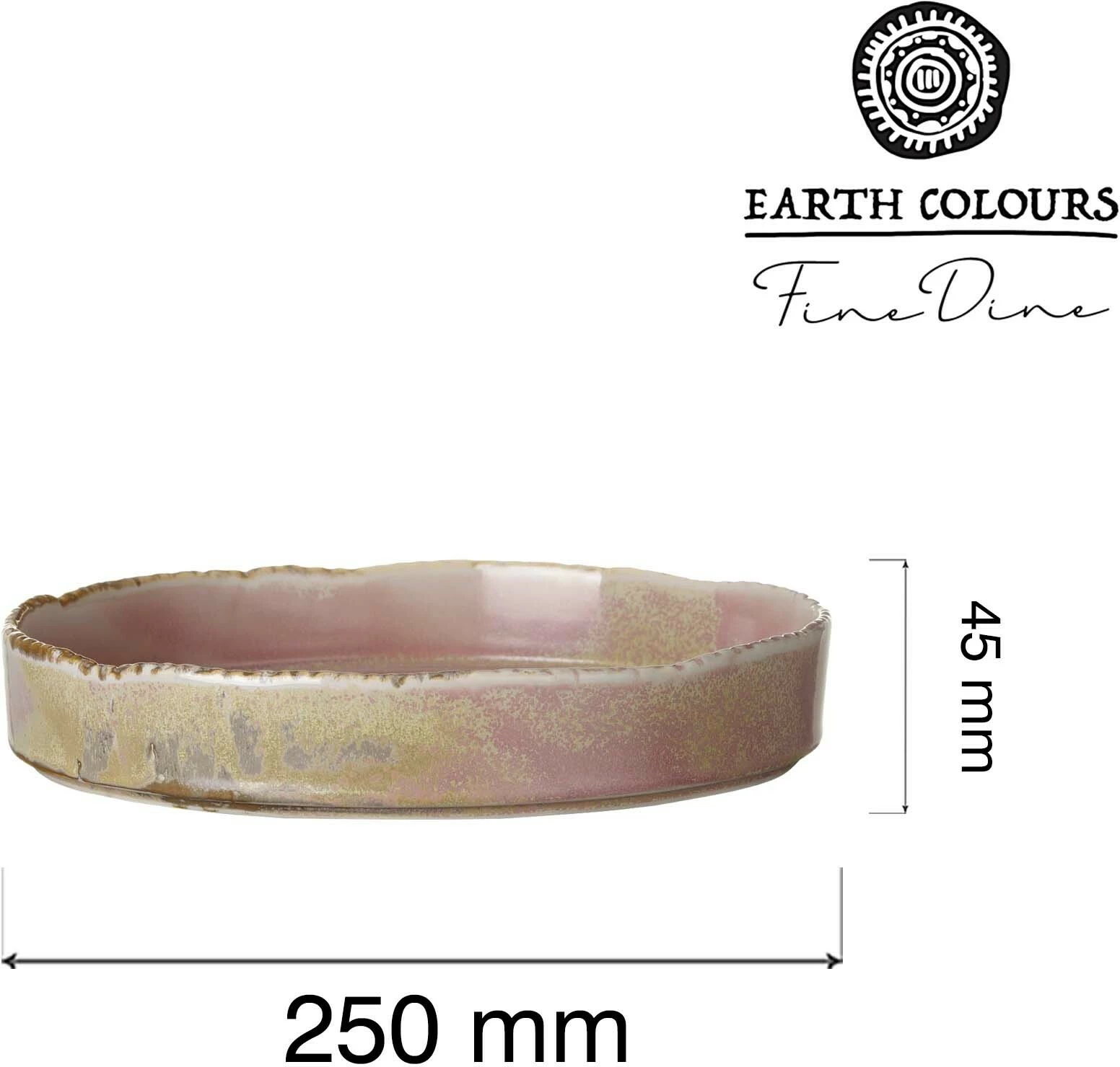 Pjatë me buzë të lartë Fine Dine Rosa, Ø250 mm, rozë, set 2 copë
