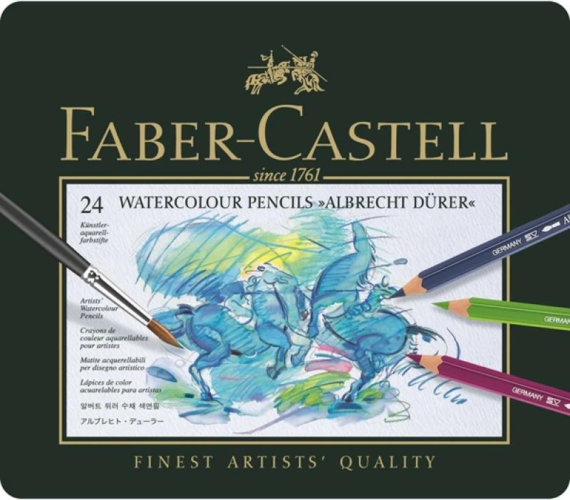 Lapsa akuarel Faber-Castell Albrecht Dürer FC-117524 (117524), 24 copë, e verdhë/bardhë